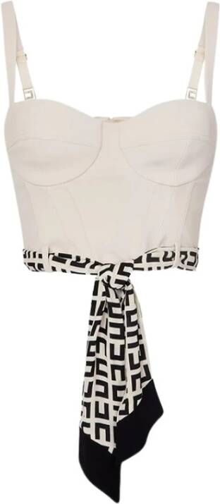 Elisabetta Franchi Sleeveless Tops Beige Dames