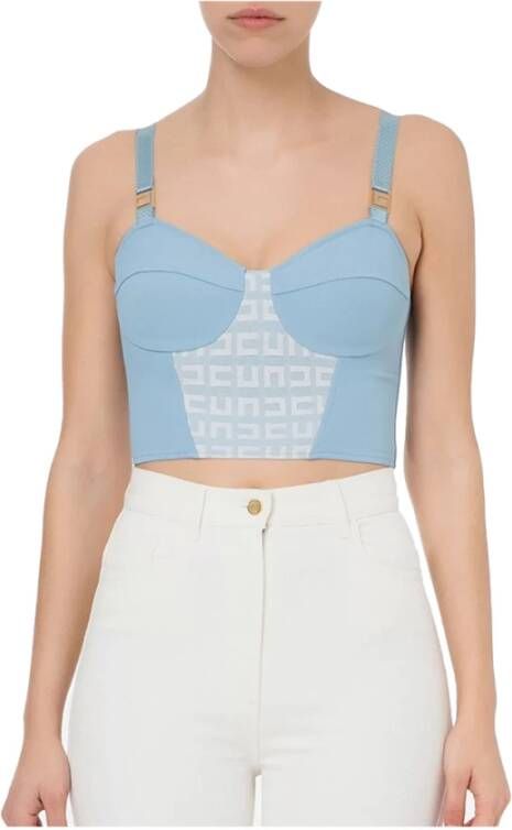 Elisabetta Franchi "Zwarte To00631E2 Top" Blue Dames
