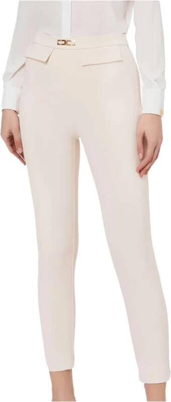 Elisabetta Franchi Slim-fit Trousers Beige Dames