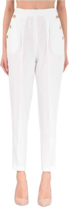 Elisabetta Franchi Slim-fit broek Wit Dames