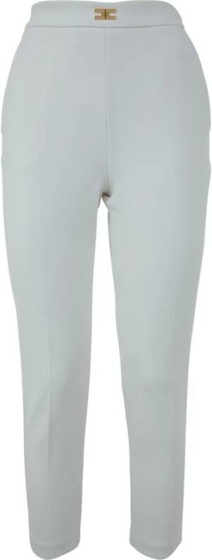 Elisabetta Franchi Slim-fit broek Wit Dames