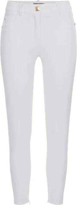 Elisabetta Franchi Slim-fit broek Wit Dames