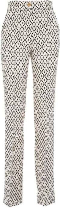 Elisabetta Franchi Slim-fit broek Wit Dames