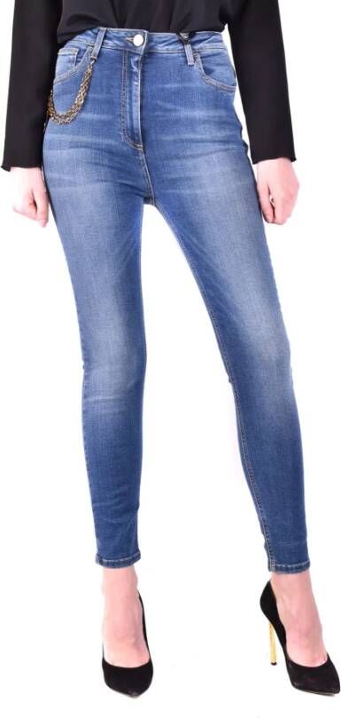 Elisabetta Franchi "Slim Fit Denim Jeans Pj92S06E2V369" Blauw Dames