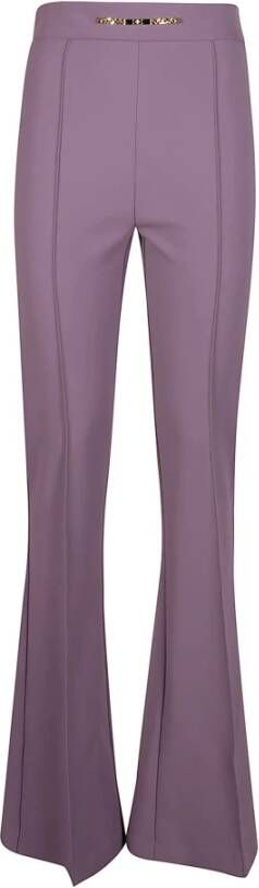 Elisabetta Franchi Slim-fit Trousers Purple Dames
