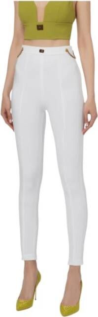 Elisabetta Franchi Slim-fit Trousers White Dames