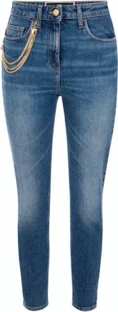 Elisabetta Franchi Slimfit-jeans Blauw Dames