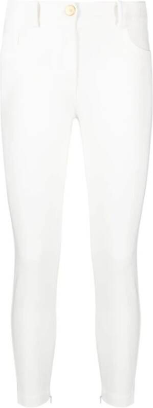 Elisabetta Franchi Slimfit-jeans Wit Dames
