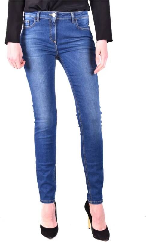 Elisabetta Franchi "Ss22 Blauwe Skinny Jeans" Blauw Dames