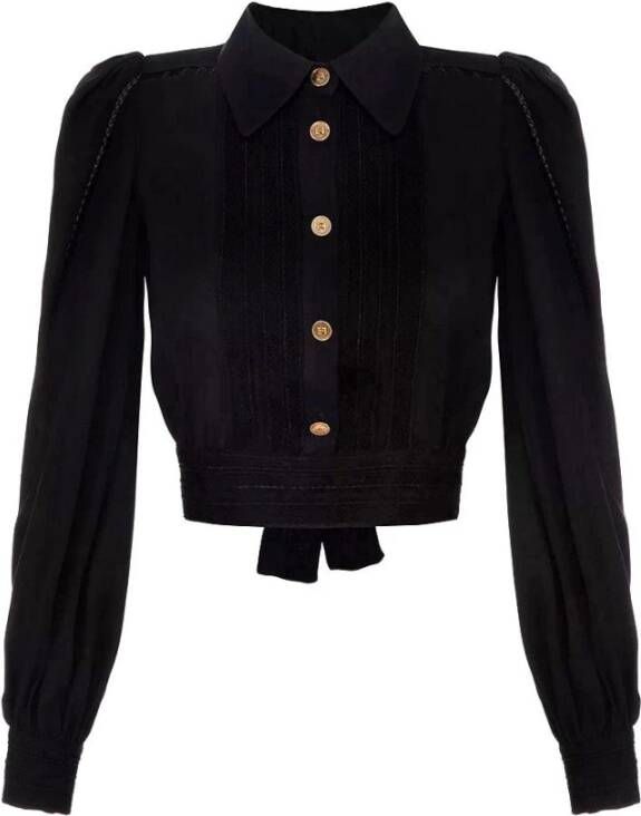 Elisabetta Franchi Stijlvol Zwart Shirt voor Dames Zwart Dames