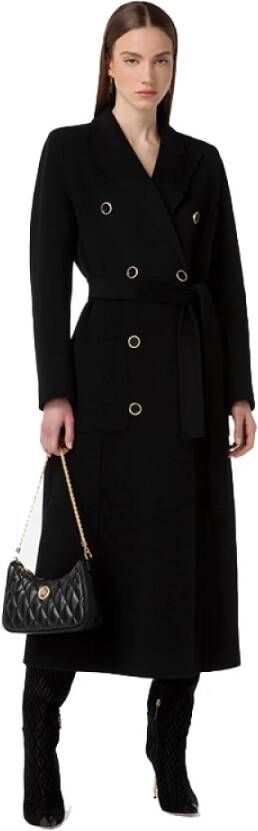 Elisabetta Franchi Stijlvolle Cp43D36E2 Jas 110* Zwart Dames