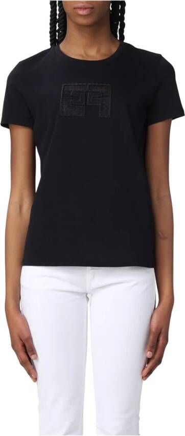 Elisabetta Franchi "Stijlvolle dames T-shirts" Zwart Dames