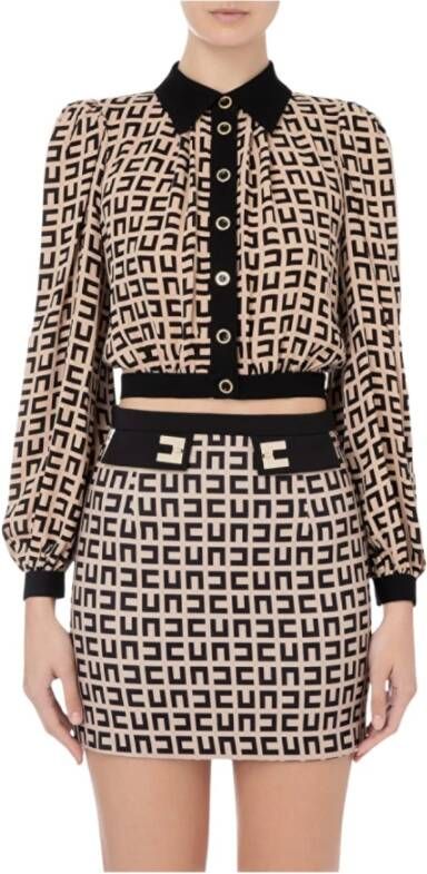 Elisabetta Franchi Stijlvolle Damesblouse Bruin Dames