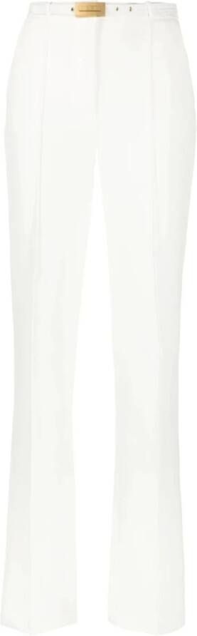 Elisabetta Franchi Straight Trousers White Dames
