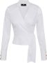 Elisabetta Franchi "Stretch Katoen Satijnen Shirt" Wit Dames - Thumbnail 1