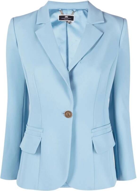 Elisabetta Franchi Suikerpapier Blazerjas Blauw Dames