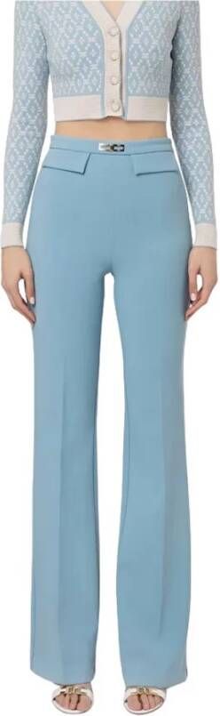 Elisabetta Franchi Suit Trousers Blauw Dames