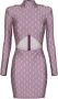 Elisabetta Franchi Dames Mini Logo Jurk Purple Dames - Thumbnail 1