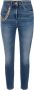 Elisabetta Franchi "Super Skinny Jeans met Charme Ketting" Blauw Dames - Thumbnail 1