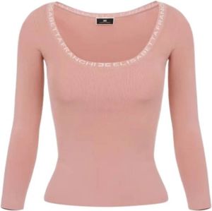 Elisabetta Franchi Sweaters Flesh-colored Roze Dames