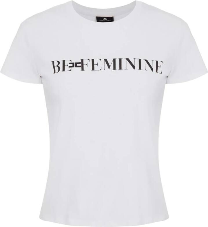 Elisabetta Franchi T-shirt Wit Dames