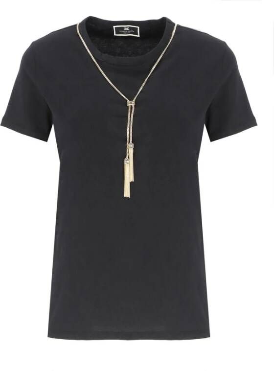 Elisabetta Franchi T-shirt Zwart Dames