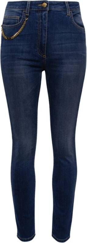 Elisabetta Franchi Mid-rise skinny-cut jeans Blue Dames