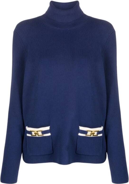Elisabetta Franchi Grijze Sweaters van Blue Dames