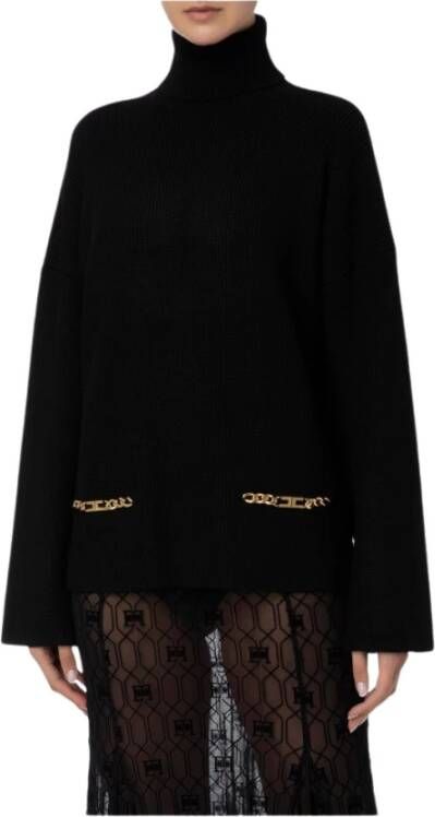 Elisabetta Franchi Turtlenecks Zwart Dames