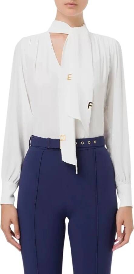 Elisabetta Franchi "Upgrade Jouw Garderobe met Stijlvolle Skjorte" White Dames