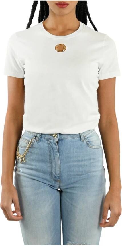Elisabetta Franchi "Verfijnde Katoenen Jersey Sweater" Wit Dames