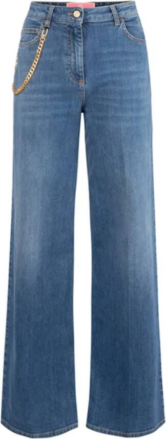 Elisabetta Franchi Wide Jeans Blauw Dames
