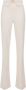 Elisabetta Franchi Stretch Crêpe Broek met Aangepast Metalen Logo Accessoire Beige Dames - Thumbnail 2