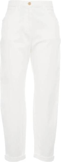 Elisabetta Franchi "Witte Loose-Fit High-Waisted Jeans" Wit Dames