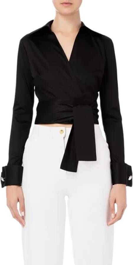 Elisabetta Franchi "Zwarte Blouse Moderne Stijl" Zwart Dames