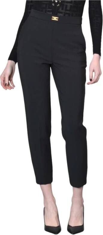 Elisabetta Franchi Zwarte Cigarette Chinos Zwart Dames