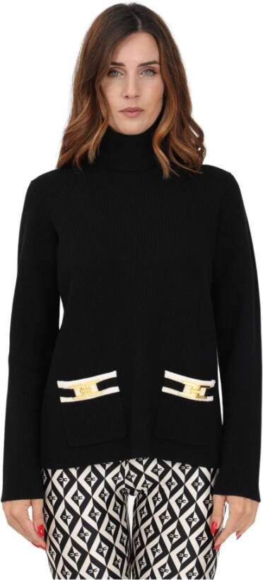 Elisabetta Franchi Zwarte coltrui voor dames Zwart Dames