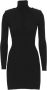 Elisabetta Franchi Gestructureerde Gebreide Mini Jurk met Lange Mouwen Black Dames - Thumbnail 1