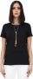 Elisabetta Franchi Zwarte Katoenen Tops voor Casual Gelegenheden Zwart Dames - Thumbnail 4