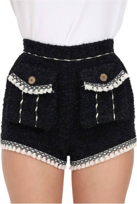 Elisabetta Franchi Speciale Gelegenheid Jurk met Vil Denne Kjole Helt Black Dames