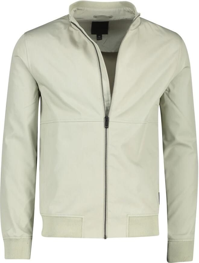 Elvine Groene Katoenen Jas met Rits Green Heren