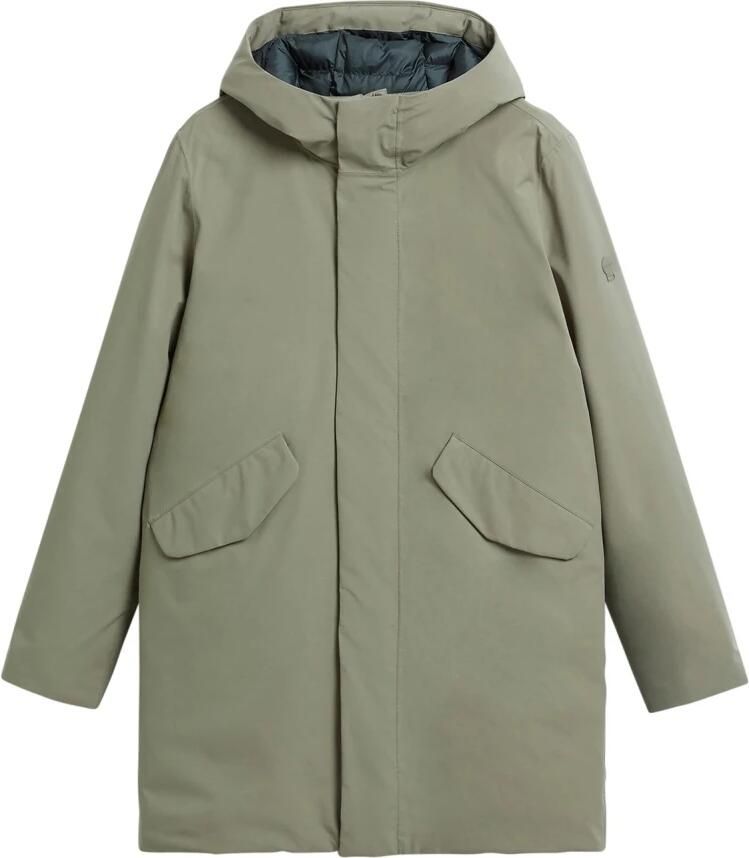 Elvine Groene Winterjas met Rits Green Heren