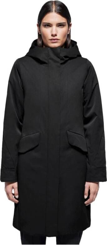 Elvine Zwarte Jassen Klassieke Stijl Black Dames