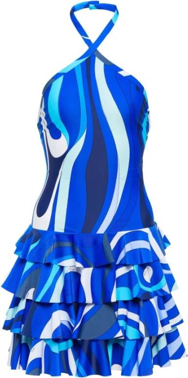 EMILIO PUCCI Abstracte mini -jurk Blauw Dames