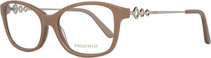 EMILIO PUCCI Stijlvol Beige Vrouwen Optische Frames Beige Dames