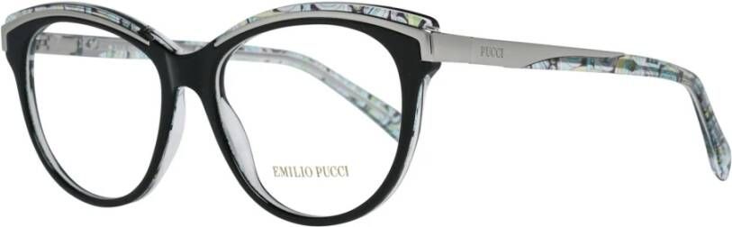 EMILIO PUCCI Moderne Zwarte Optische Brillen met Veerscharnier Black Dames