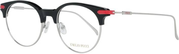 EMILIO PUCCI Zwarte ronde optische monturen voor vrouwen Black Dames