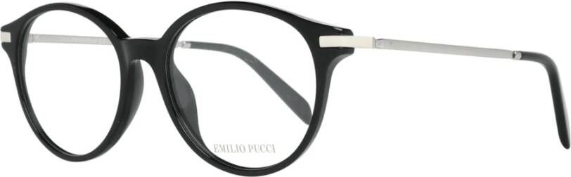 EMILIO PUCCI Zwarte ronde optische monturen voor vrouwen Black Dames