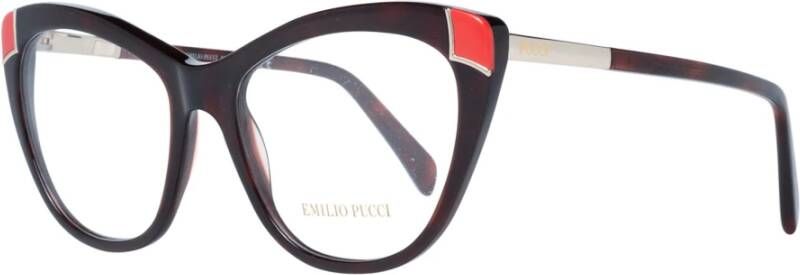 EMILIO PUCCI Stijlvolle Butterfly Optische Monturen met Veerscharnier Black Dames