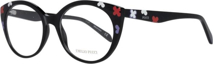 EMILIO PUCCI Zwarte Kunststof Optische Brillen voor Vrouwen Black Dames